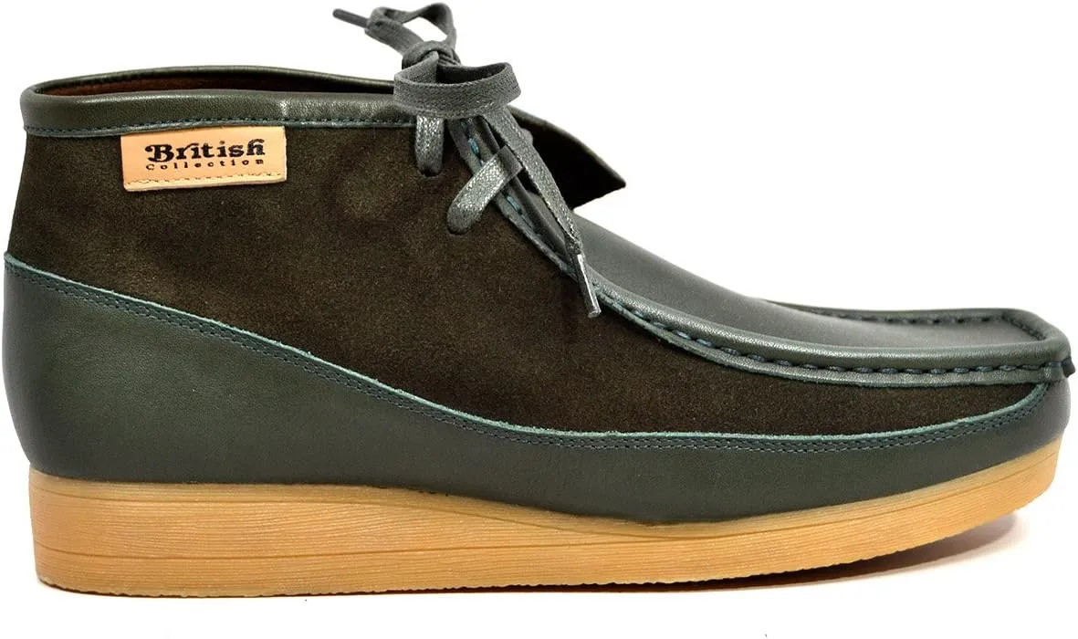 British Collection New Castle Men Cognac Leather and Suede Lace Up 12