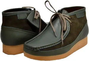 British Collection New Castle Men Cognac Leather and Suede Lace Up 12