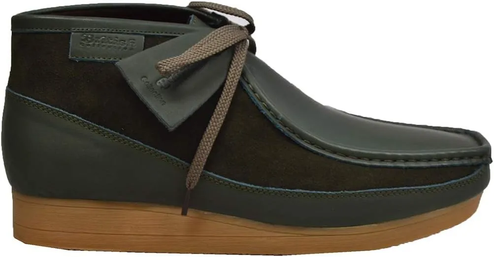 British Collection New Castle Men Cognac Leather and Suede Lace Up 12