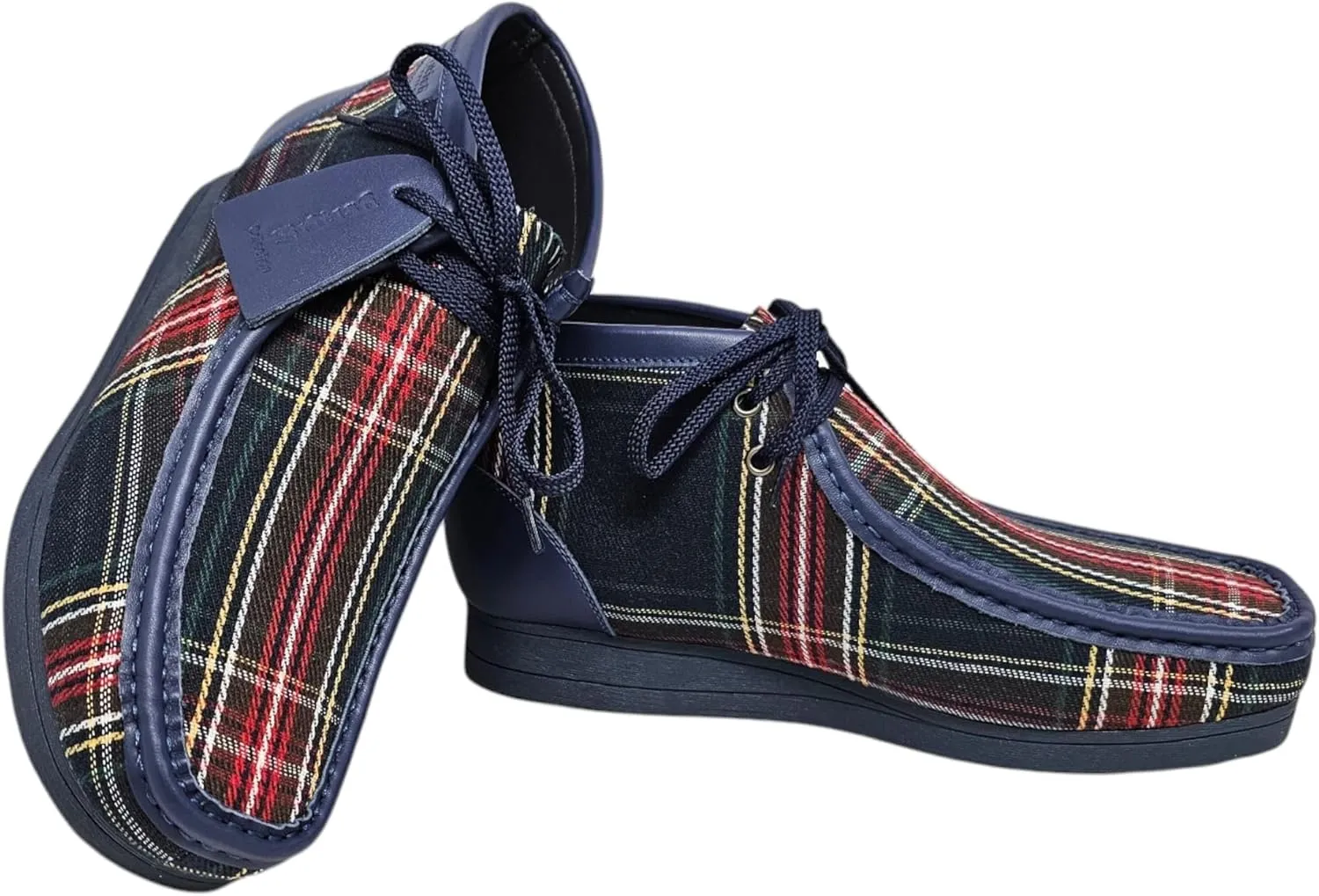 British Collection New Castle Men Cognac Leather and Suede Lace Up 12