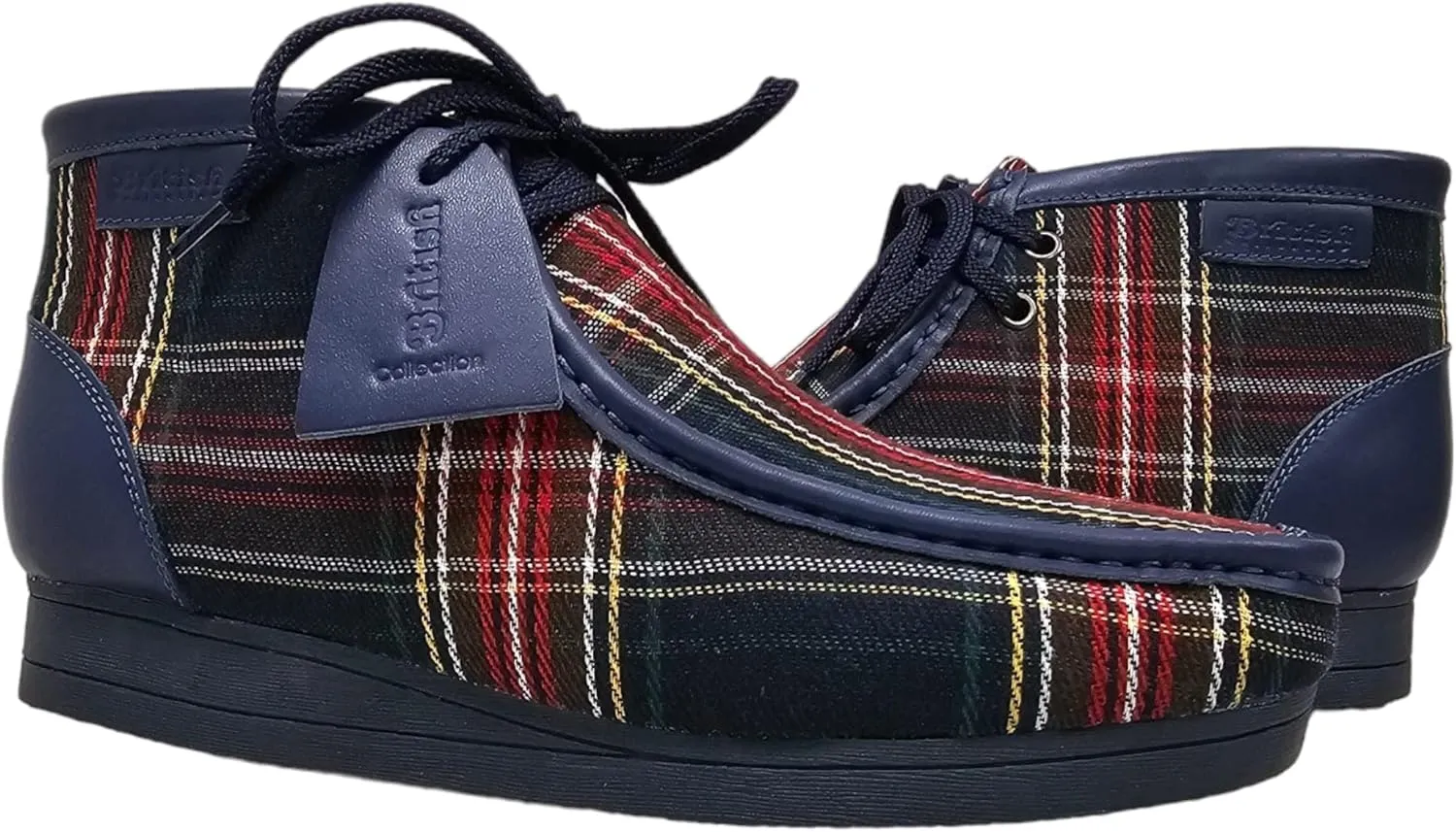 British Collection New Castle Men Cognac Leather and Suede Lace Up 12