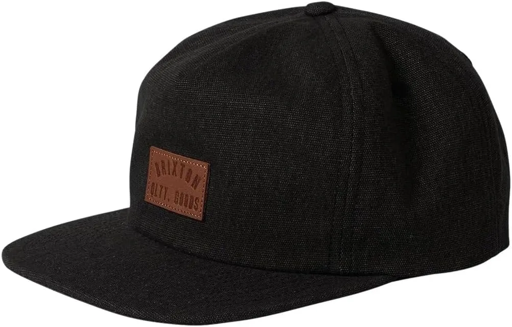 Brixton Woodburn Mp Snapback Hat - Black Vintage Wash