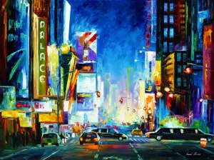 Broadway Canvas Art Print New York Artwork By Leonid Afremov | Broadway
