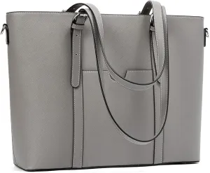BROMEN Women Briefcase 15.6 inch Laptop Tote Bag Vintage Leather Handbags Shoulder Work Purses