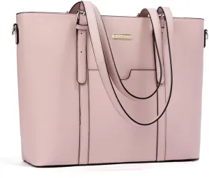 BROMEN Women Briefcase 15.6 inch Laptop Tote Bag Vintage Leather Handbags Shoulder Work Purses
