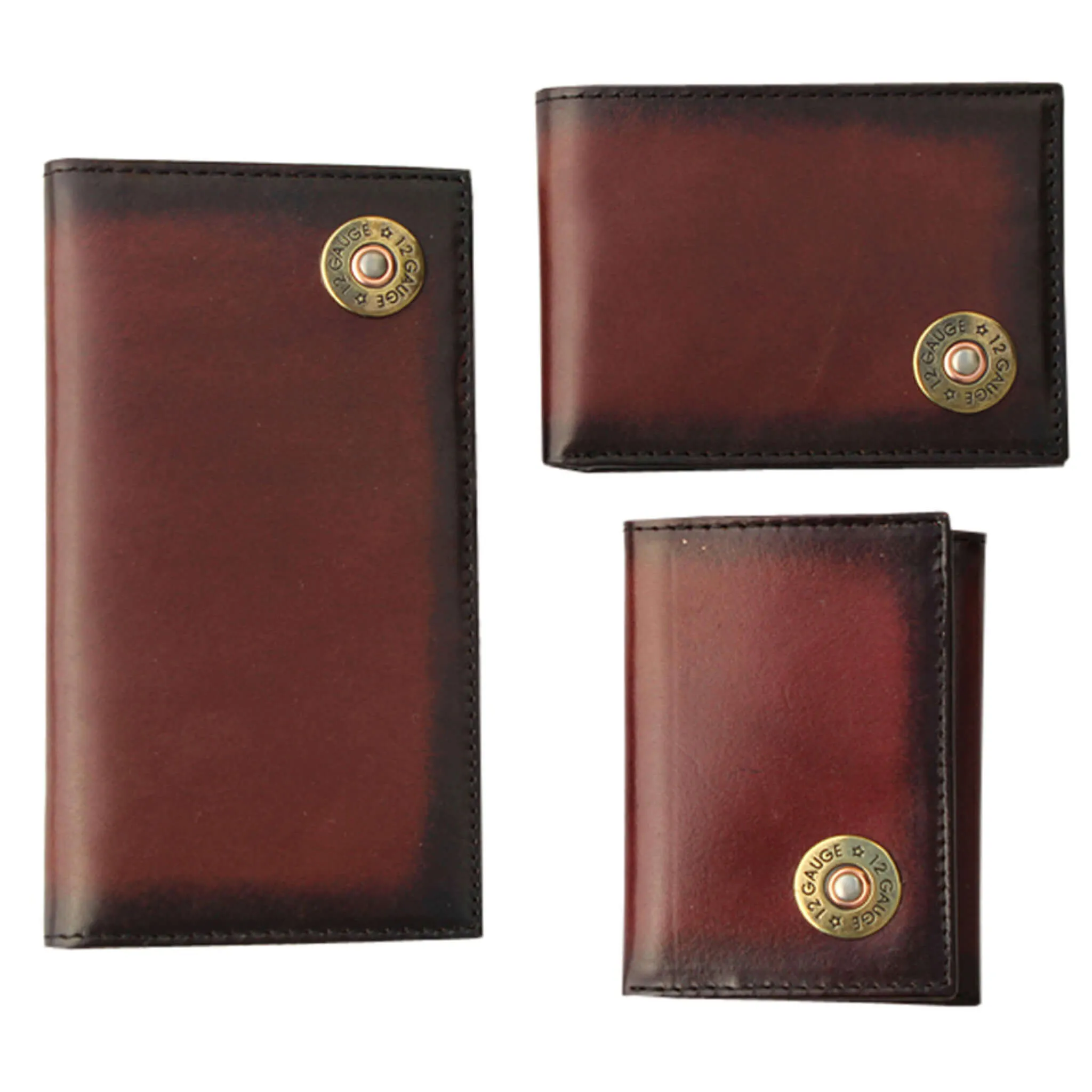 Brown Leather 12 Gauge Wallets