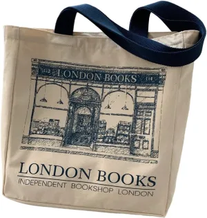BXCNCKD Vintage London Bookstore Canvas Bag Women's One Shoulder Tote Bag Large Capacity Shopping Bag