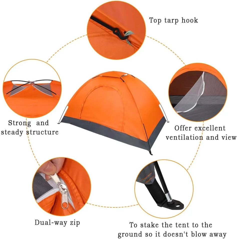 Camping Dome Tent, Waterproof, Spacious, Lightweight Portable Backpacking Tent for Outdoor Camping/Hiking