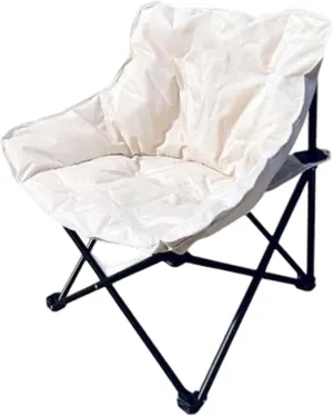 Camping Padded Chair Lounge Chair Moon Leisure Chair Folded Seat for Lawn Camping