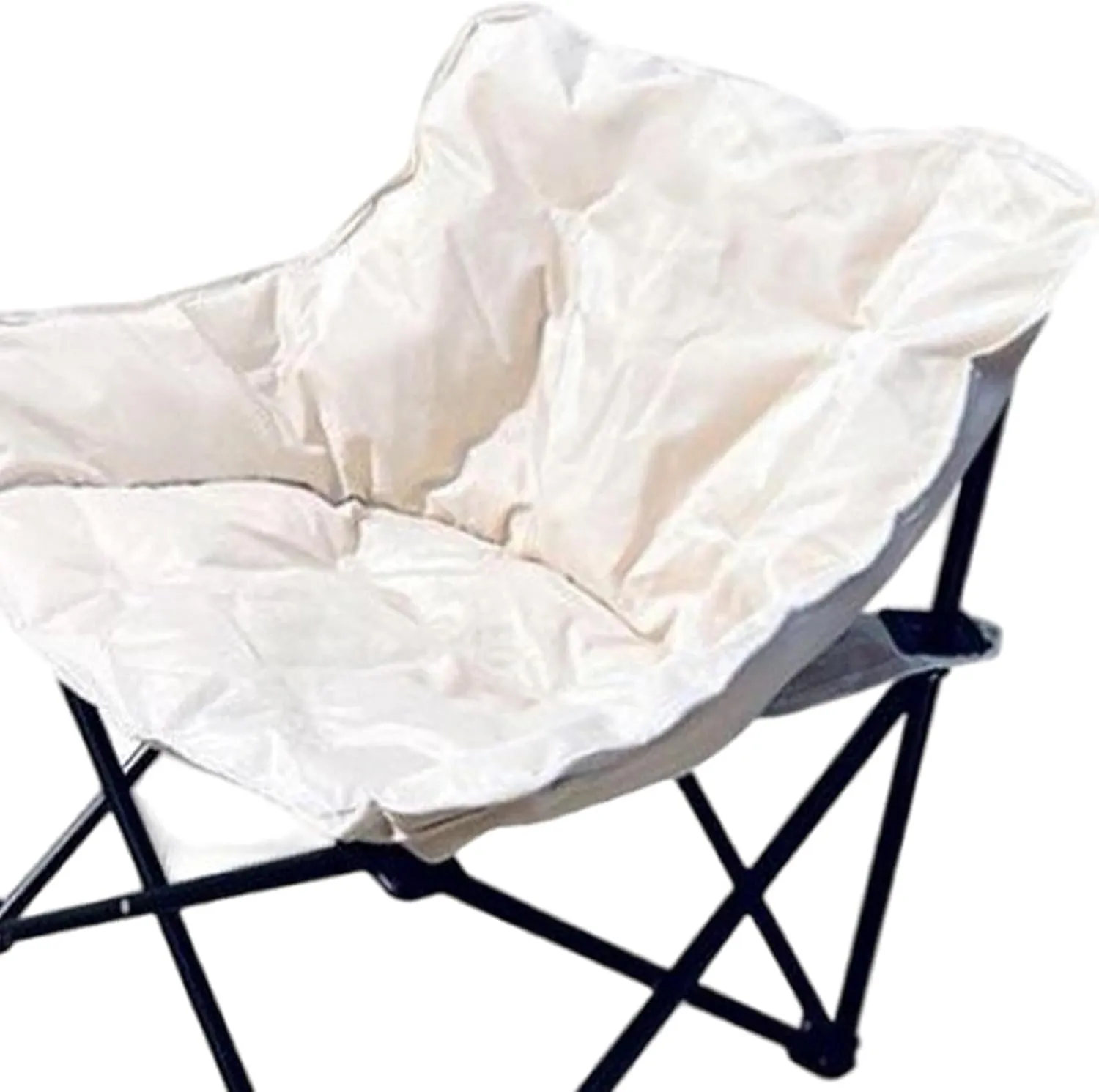 Camping Padded Chair Lounge Chair Moon Leisure Chair Folded Seat for Lawn Camping