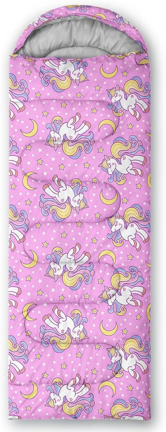 Camping Sleeping Bags,Mermaid Horse Butterfly Starry Sky 3 Season Warm & Cool Weather,Lightweight,Waterproof Sleeping Bags for Adults & Kids,Traveling,and Outdoors,Camping Gear Equipment