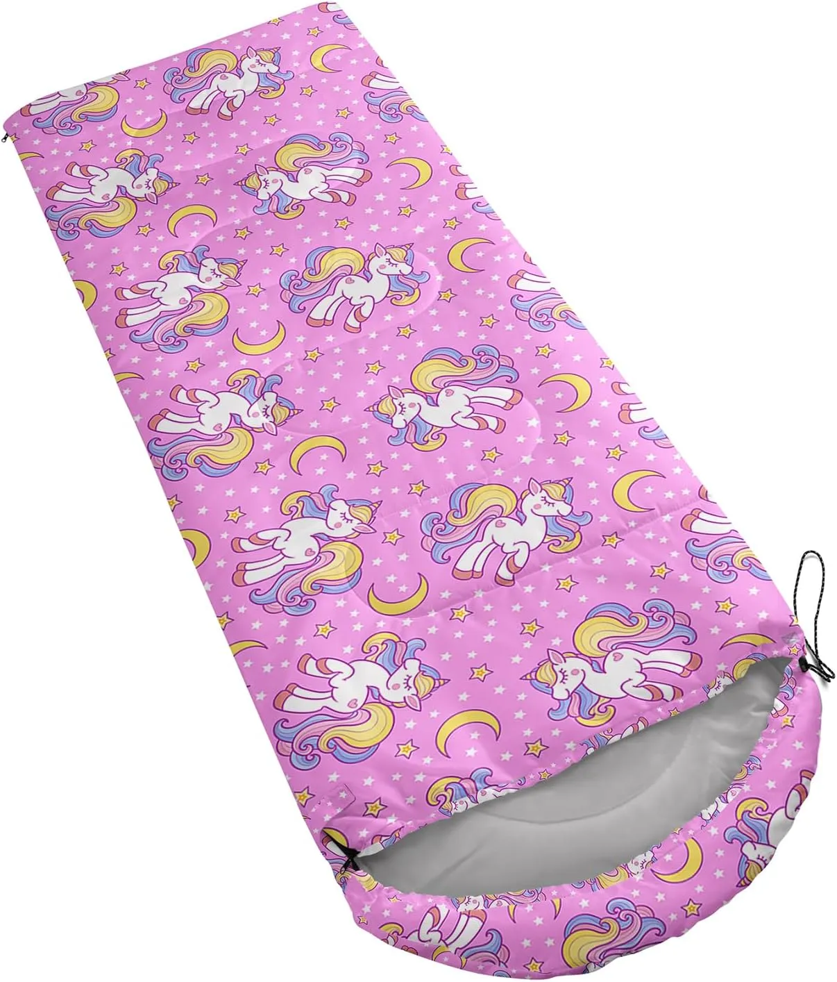 Camping Sleeping Bags,Mermaid Horse Butterfly Starry Sky 3 Season Warm & Cool Weather,Lightweight,Waterproof Sleeping Bags for Adults & Kids,Traveling,and Outdoors,Camping Gear Equipment