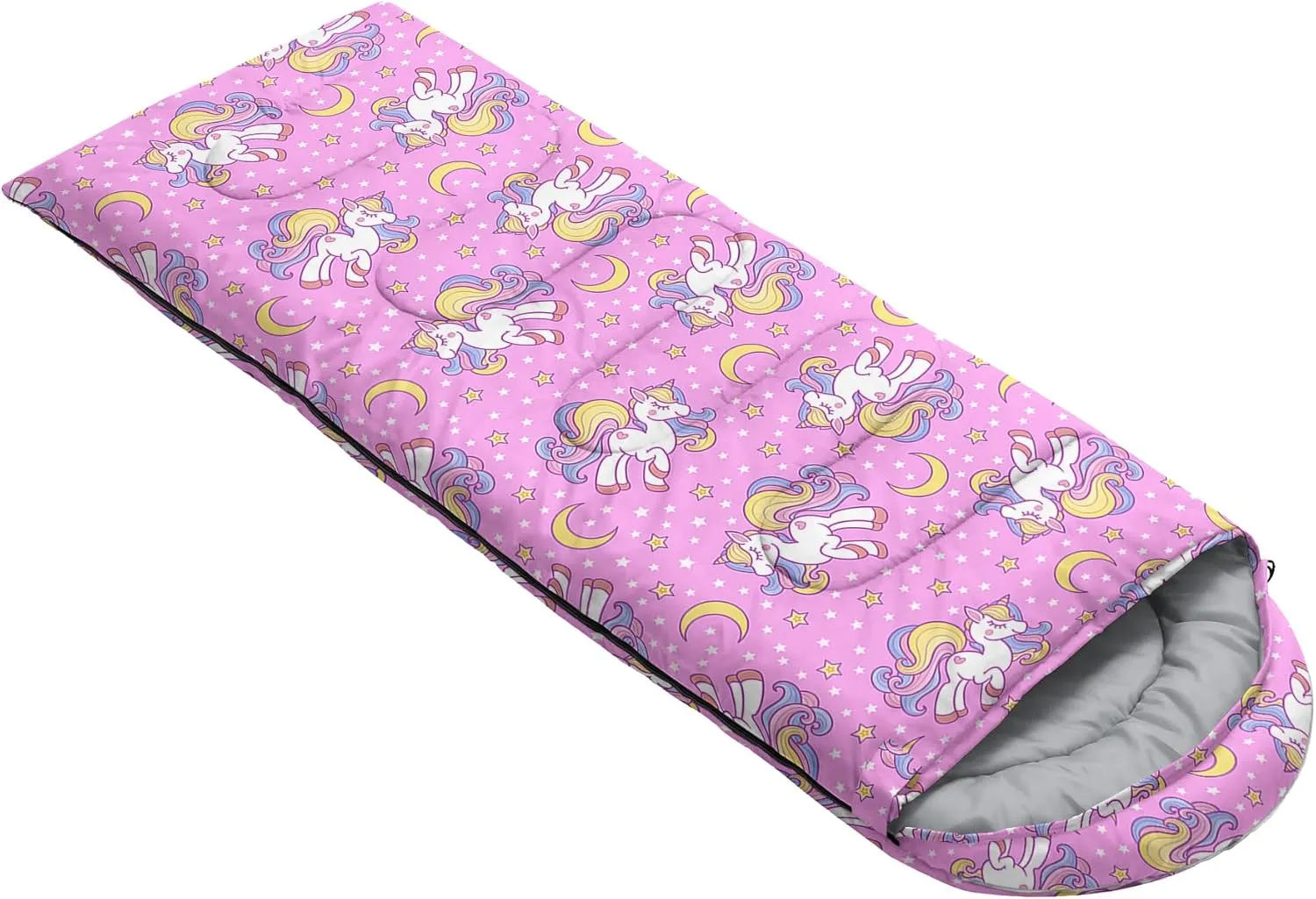 Camping Sleeping Bags,Mermaid Horse Butterfly Starry Sky 3 Season Warm & Cool Weather,Lightweight,Waterproof Sleeping Bags for Adults & Kids,Traveling,and Outdoors,Camping Gear Equipment