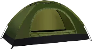 Camping Tent, 1 Person/2 Person Tent Lightweight Dome Tent Portable Backpacking Tent for Outdoor Camping Hiking(2 Person Army Green)