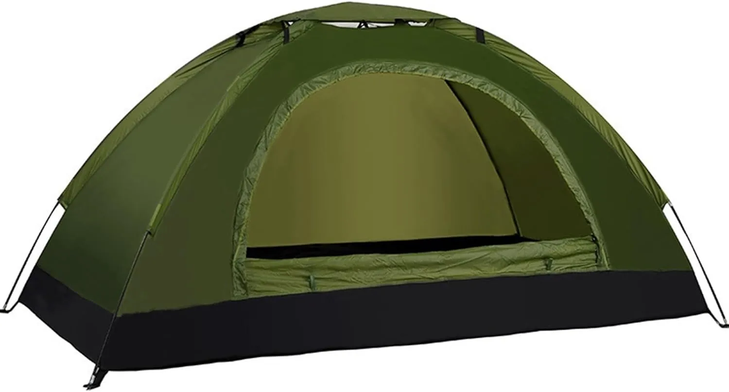 Camping Tent, 1 Person/2 Person Tent Lightweight Dome Tent Portable Backpacking Tent for Outdoor Camping Hiking(2 Person Army Green)