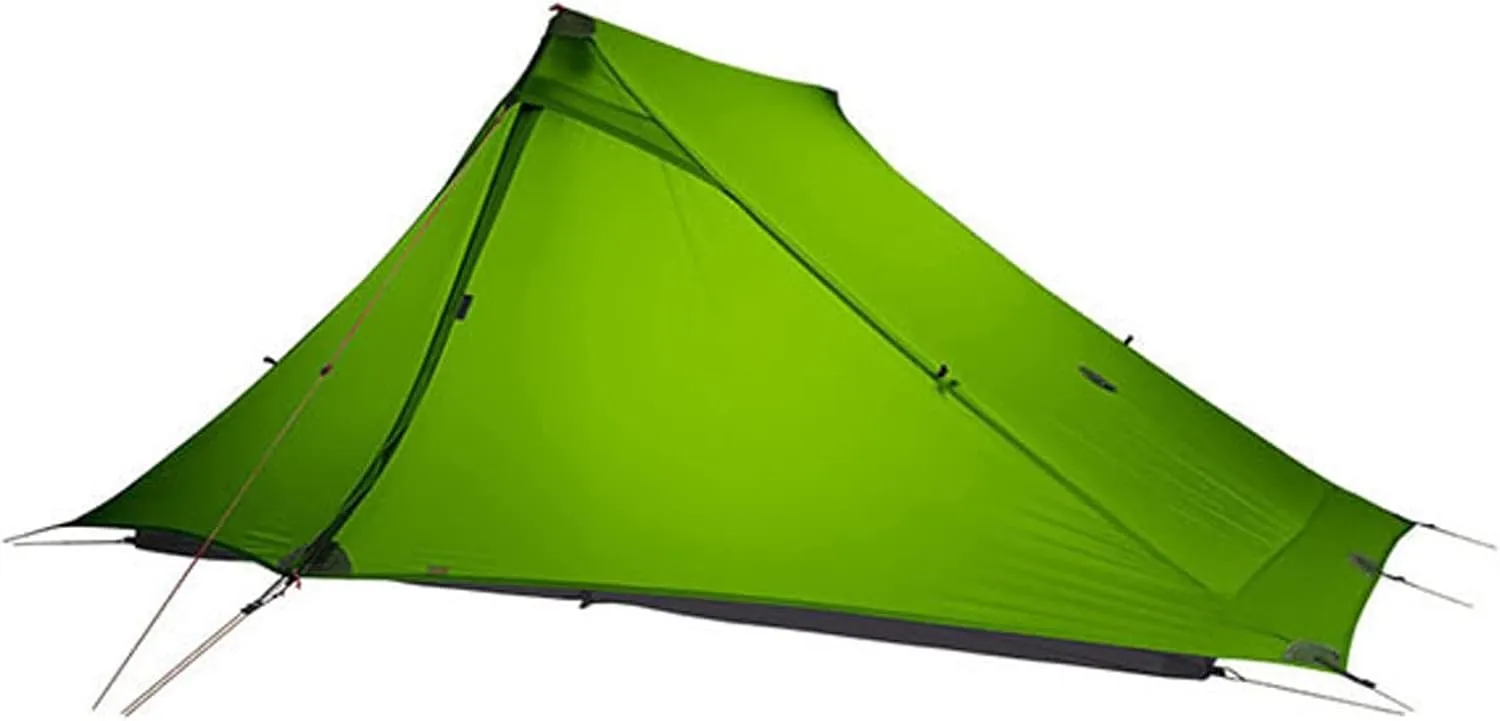 Camping Tents, 2 Person Outdoor Ultralight Camping Tent 3 Season Professional 20d Nylon Both Sides Silicon Tent (Color : Green 4 Season)