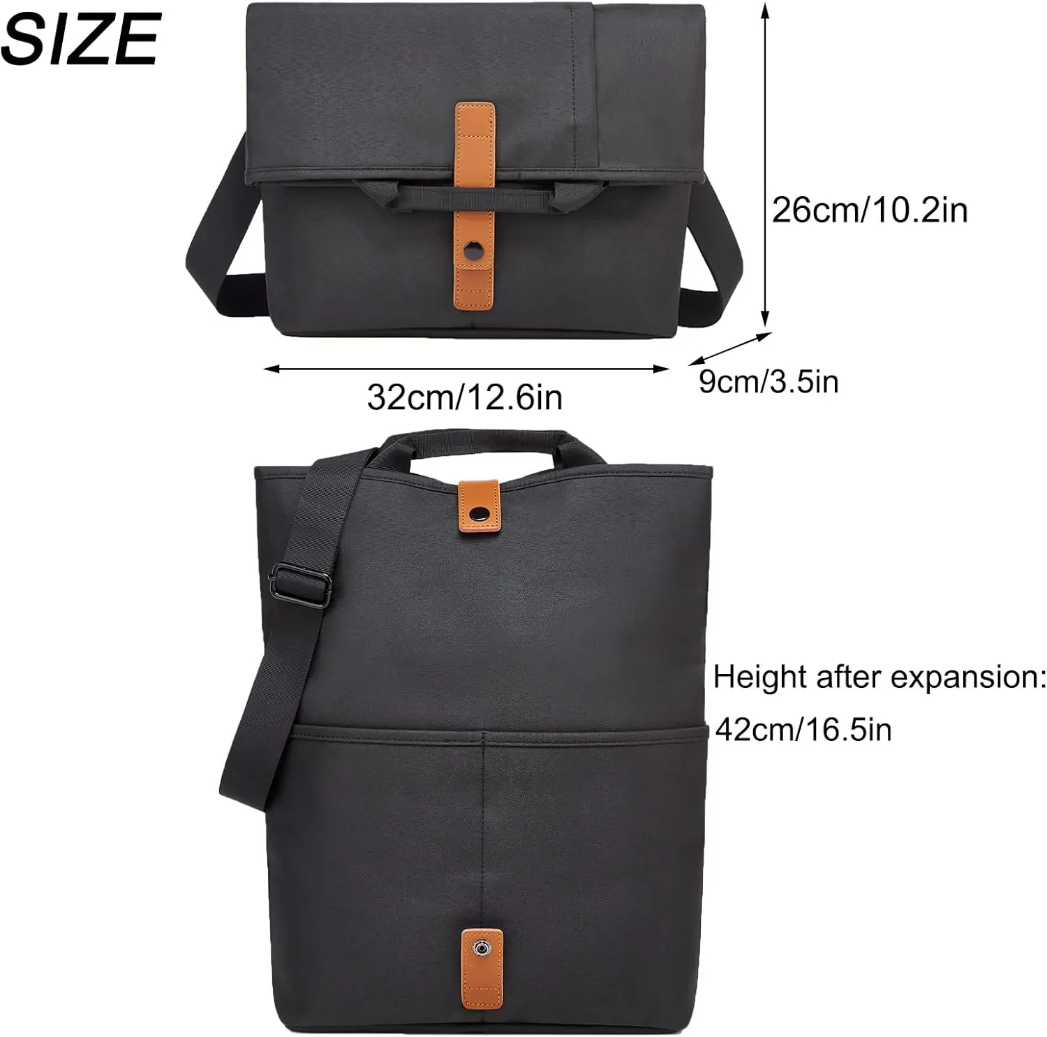 Canvas Messenger Bag for Men, Vintage Causal Folding Crossbody Shoulder Handbag Purse Bag Travel Satchel Bags