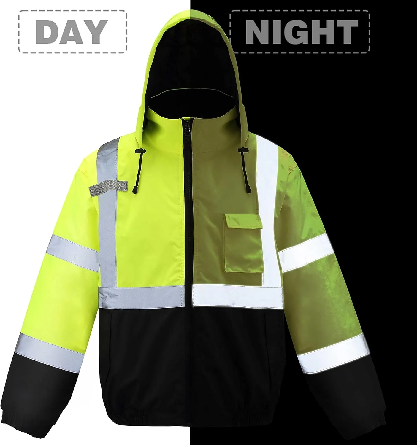 caparazon Class4 High Visibility Weatherproof Bomber Jacket with Quilted Built-in Liner