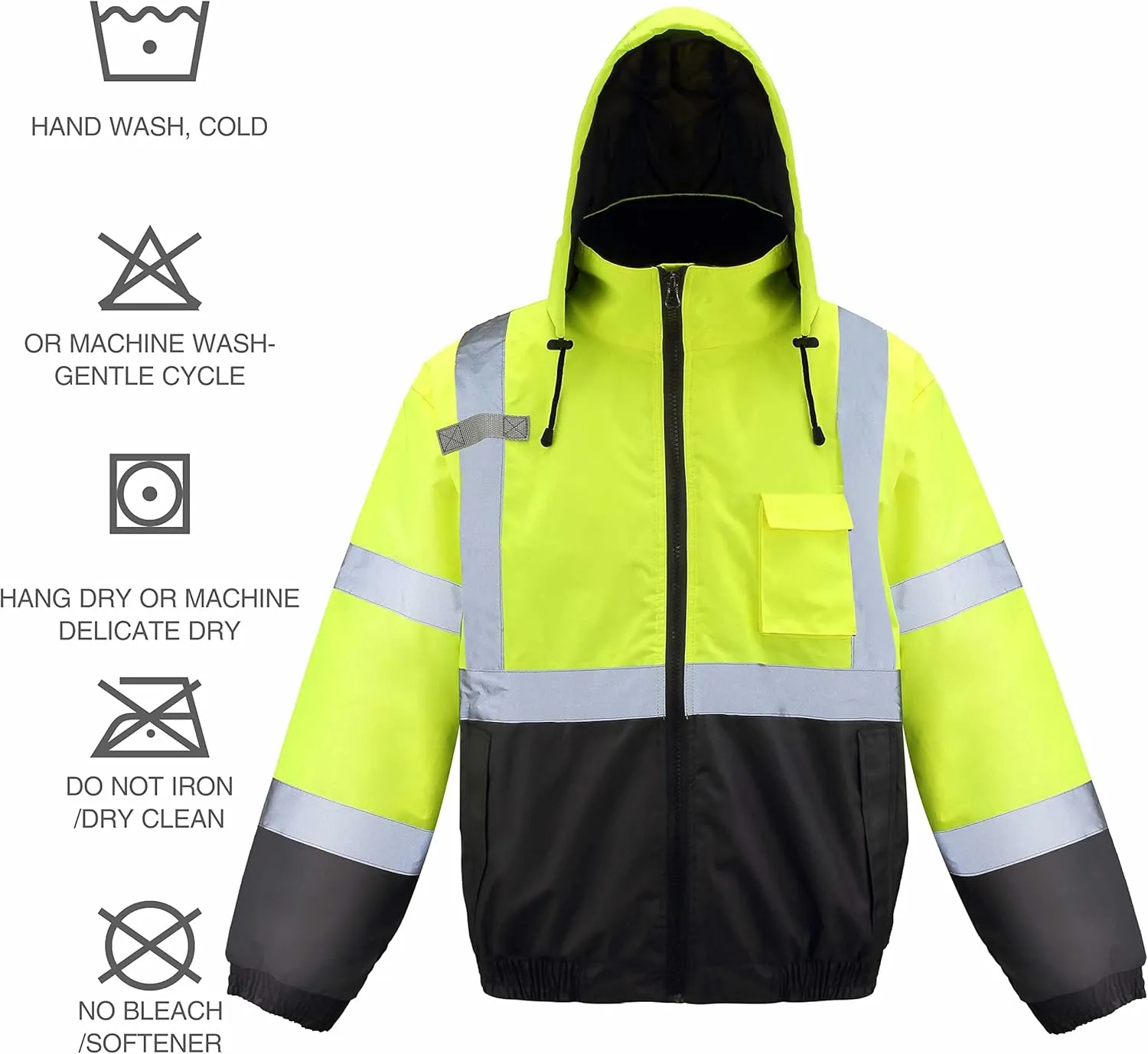 caparazon Class4 High Visibility Weatherproof Bomber Jacket with Quilted Built-in Liner