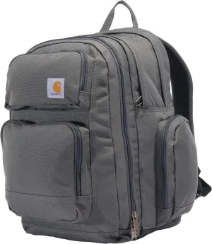 Carhartt 35L Backpack, Durable Pack with Laptop Sleeve and Duravax Abrasion Resistant Base, Everyday Triple Compartment (Gravel), One Size
