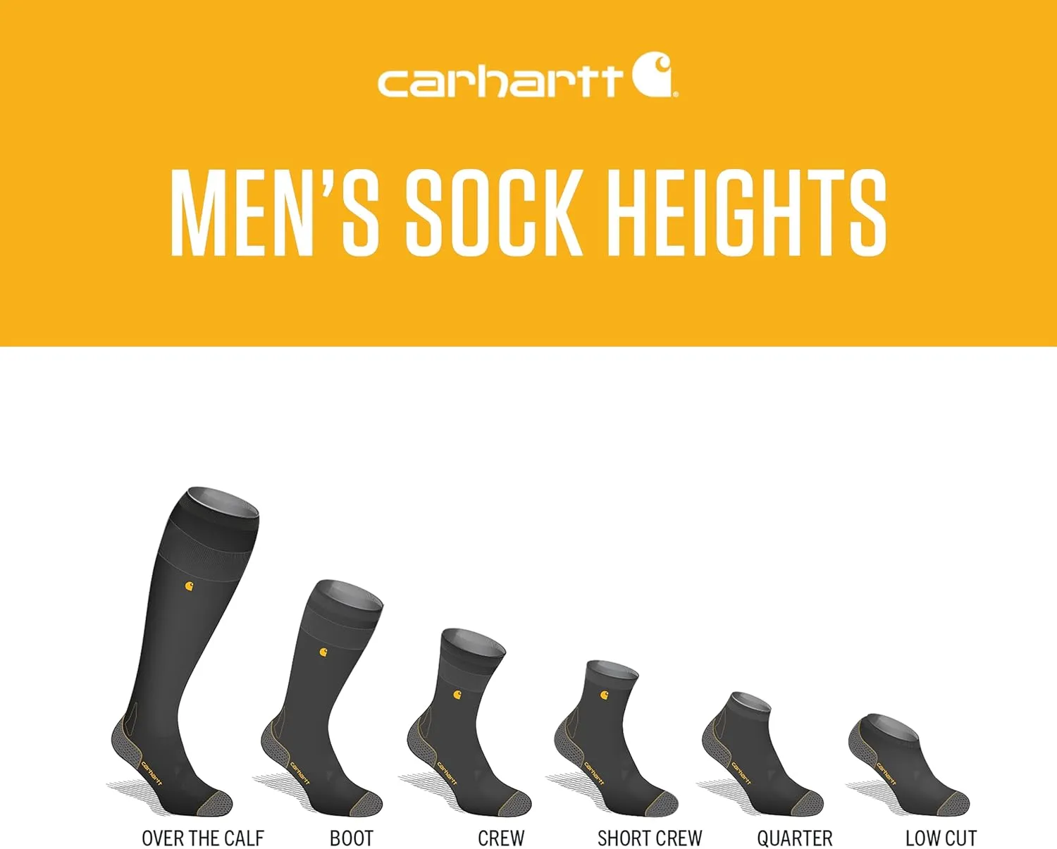 Carhartt Men's Heavyweight Synthetic-Wool Blend Boot Sock 2 Pack