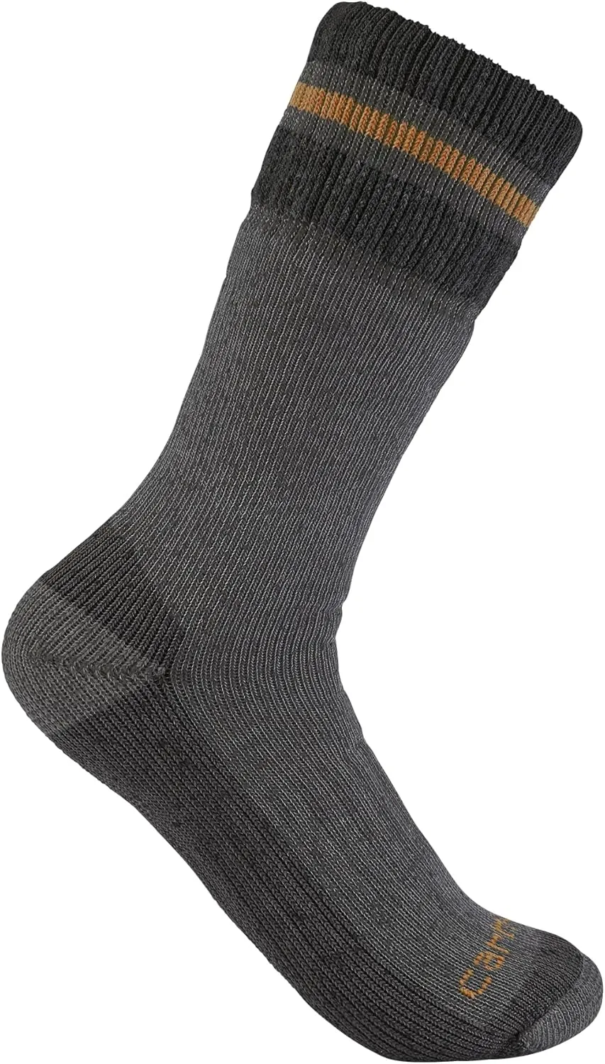 Carhartt Men's Heavyweight Synthetic-Wool Blend Boot Sock 2 Pack