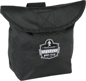 Carry Pouch for Full Respirator Masks, Straps to Attach Around Belt, Cover Flap Closure, 10" L x 3.5" W, 6" H, Ergodyne Arsenal 5181 , Black