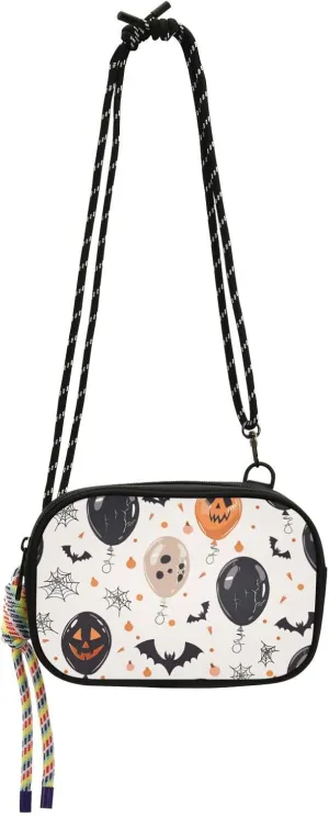 Cartoon Cute Yellow Halloween Balloons Crossbody Wallet Purse Men Trendy with Credit Card Slots Casual Phone Chest Bag Have a meal carteras para mujer elegantes