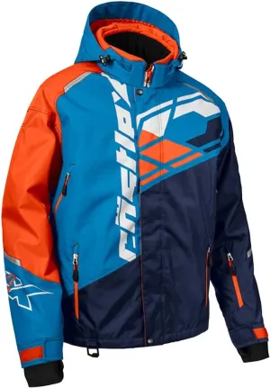 Castle X Men's Code G4 Snowmobile Jacket (Navy/Process Blue/Orange - 3X-Large)