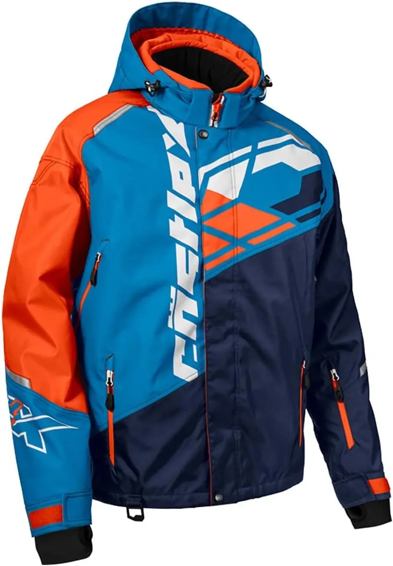 Castle X Men's Code G4 Snowmobile Jacket (Navy/Process Blue/Orange - 3X-Large)