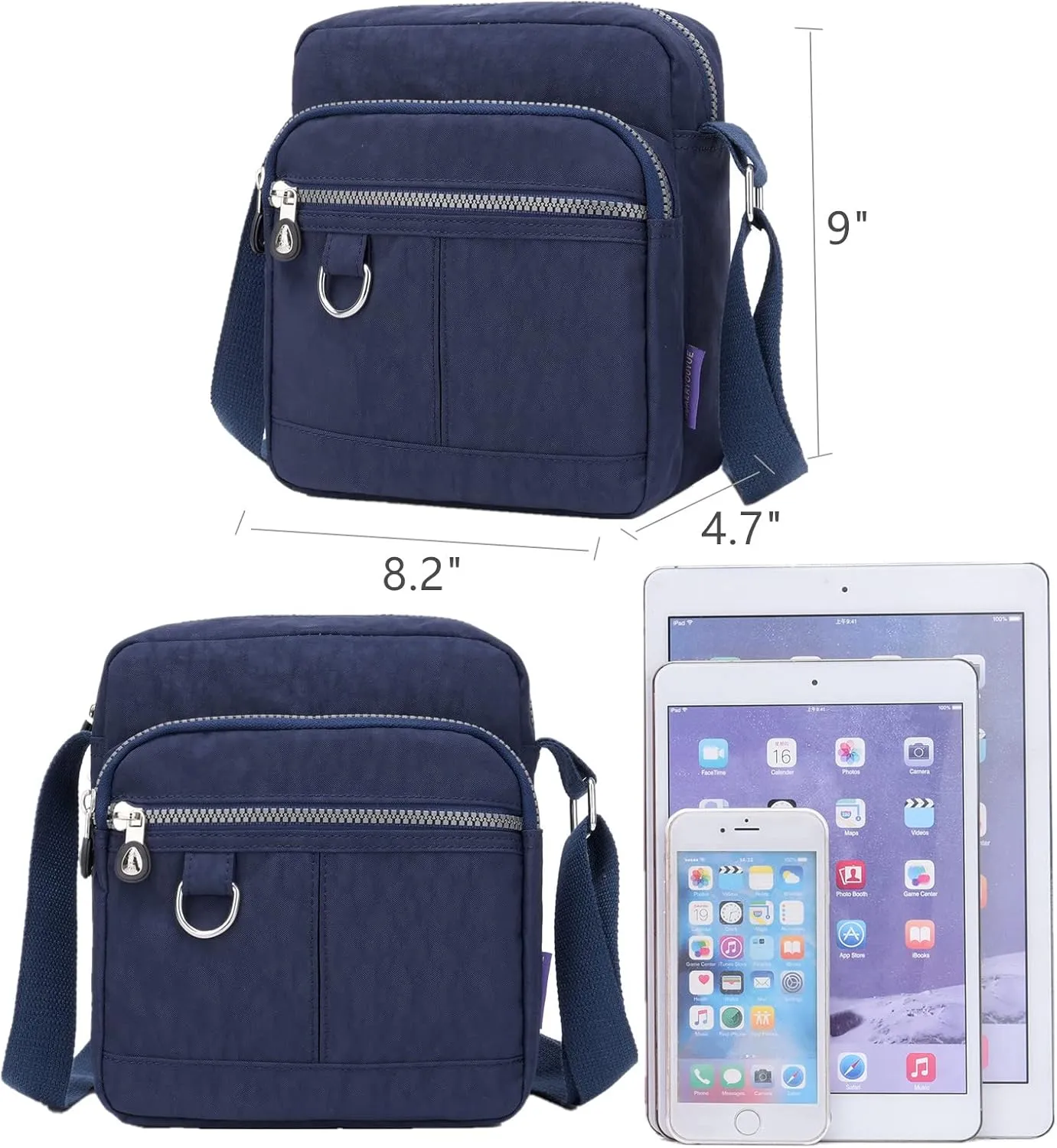 Casual Nylon Crossbody Purse Bag Waterproof Lightweight Shoulder Bag for Women Handbag