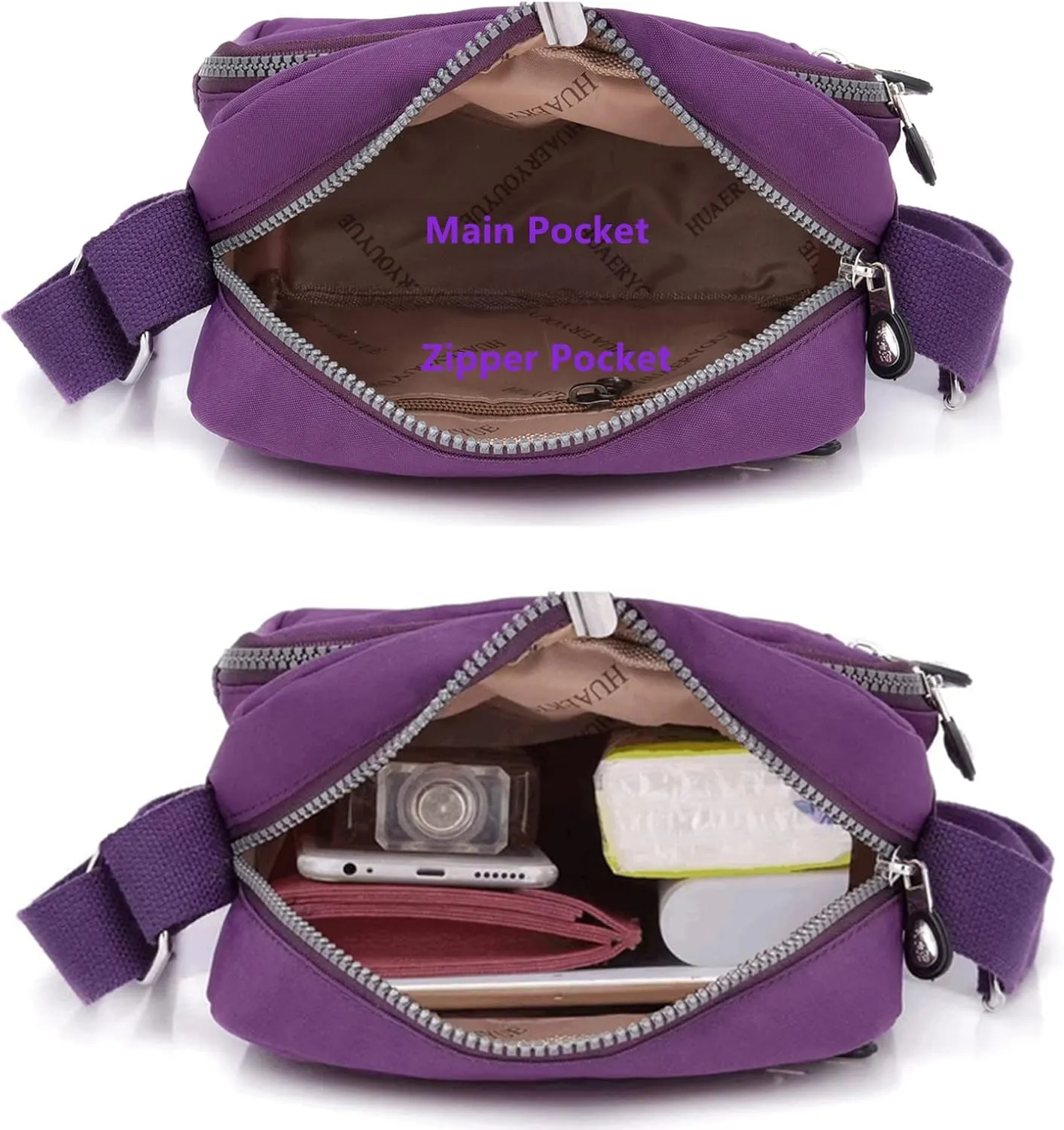 Casual Nylon Crossbody Purse Bag Waterproof Lightweight Shoulder Bag for Women Handbag