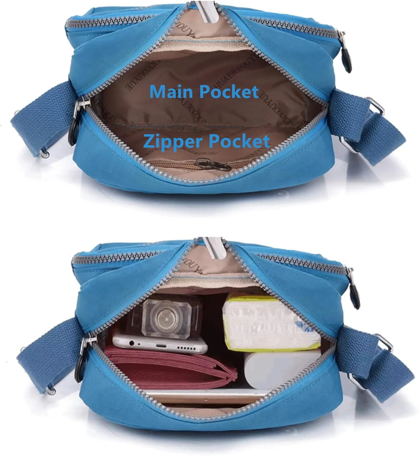 Casual Nylon Crossbody Purse Bag Waterproof Lightweight Shoulder Bag for Women Handbag