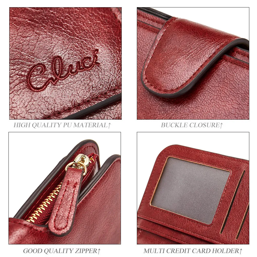 Cathy  Luxury Women's Vegan Leather Wallet With Zipper | Two-toned