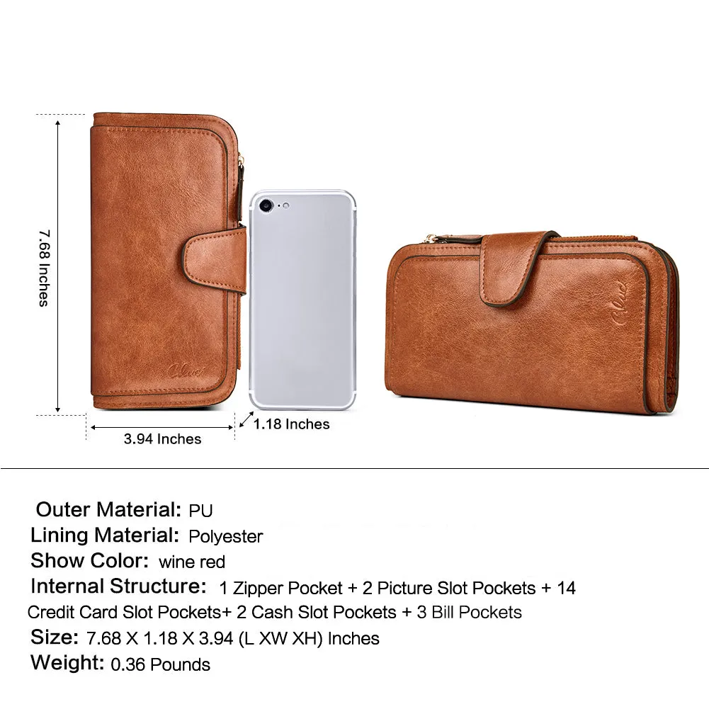 Cathy  Luxury Women's Vegan Leather Wallet With Zipper | Two-toned