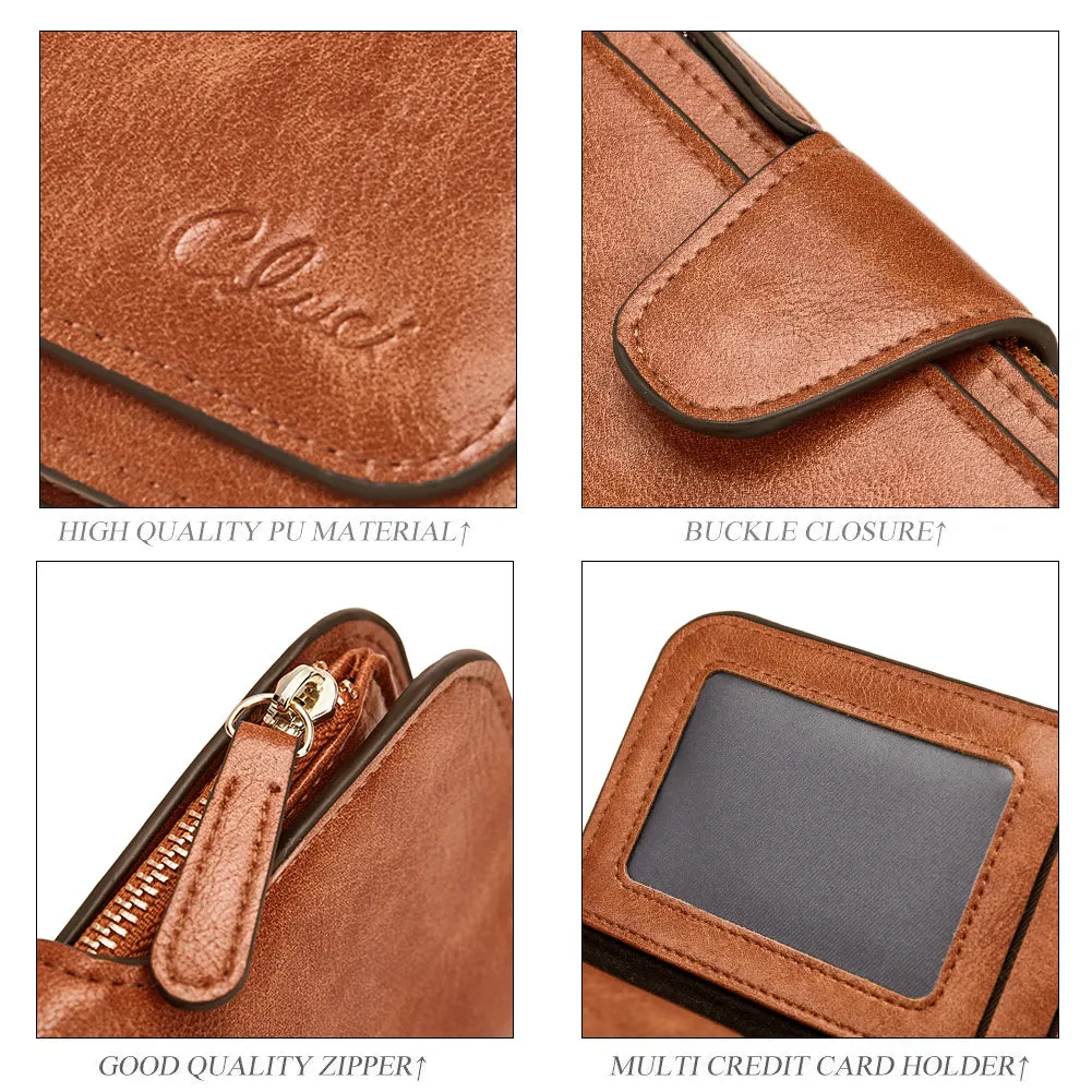 Cathy  Luxury Women's Vegan Leather Wallet With Zipper | Two-toned