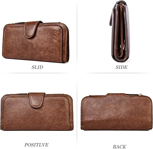 Cathy  Luxury Women's Vegan Leather Wallet With Zipper | Two-toned