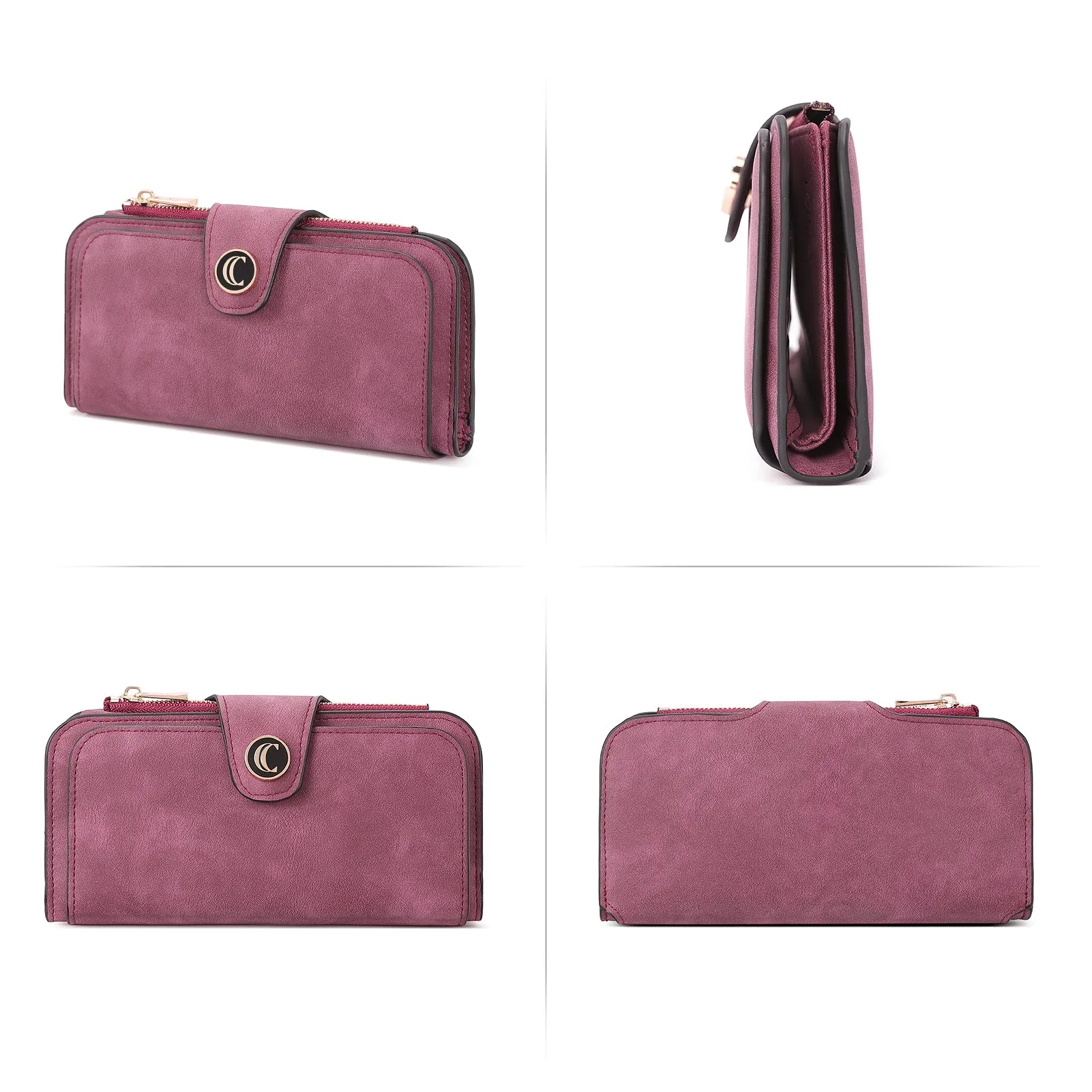 Cathy Luxury Women's Vegan Leather Wallet With Zipper