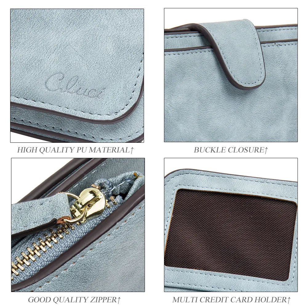 Cathy Luxury Women's Vegan Leather Wallet With Zipper