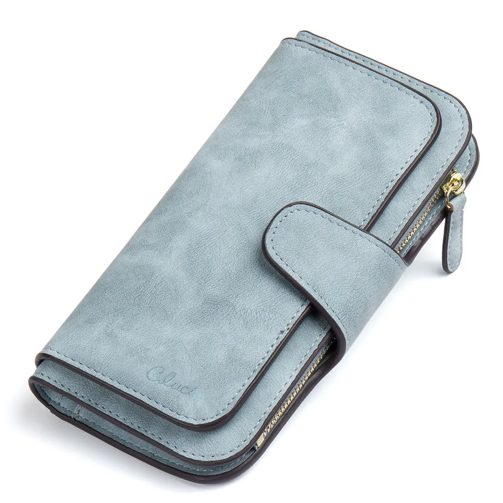 Cathy Luxury Women's Vegan Leather Wallet With Zipper