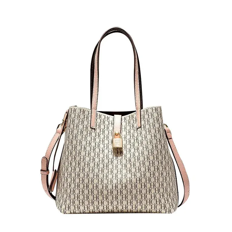 CH Premium Leather Crossbody Tote Bag