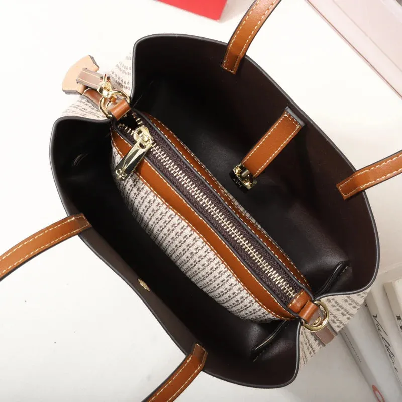 CH Premium Leather Crossbody Tote Bag