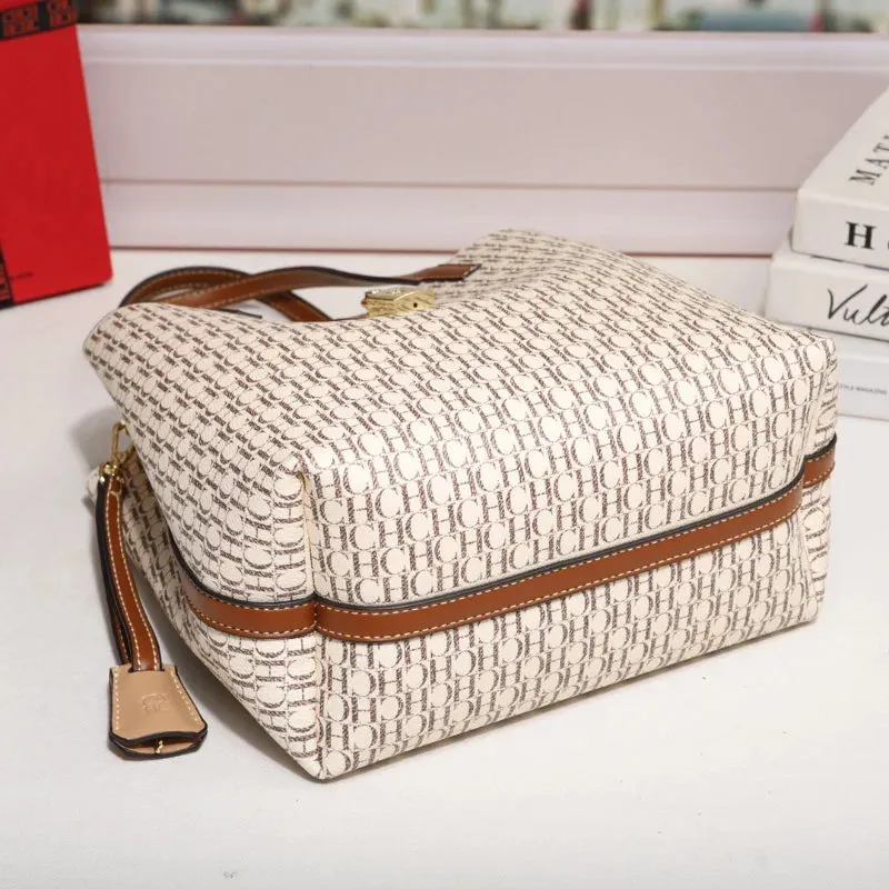 CH Premium Leather Crossbody Tote Bag