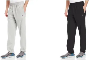 Champion 2 Pack Closed Bottom Light Weight Jersey Sweatpant, Oxford Grey/Black, X-Large/X-Large