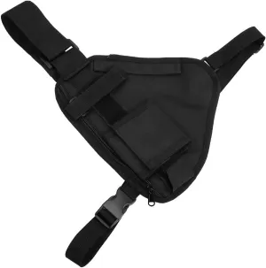 Chest Rig Bag Adjustable,10.2x6.69inches Walkie Talkie Portable Vest Chest Bag Pouch Black with Adjustable Strap Chest Bag for Men Women Night Running Exercise Hiking