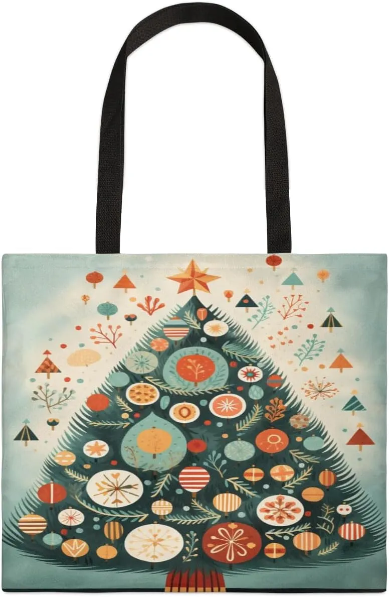 Christmas Candlelight Dinner Canvas Tote Bag for Women Men Stylish Tote Handbag Shoulder Bag Reusable Grocery Bag