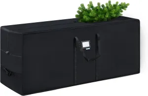Christmas Tree Storage Bag, Waterproof Christmas Tree Storage, Fits Up to 9 ft Tall Artificial Disassembled Trees, Extra Large Heavy Duty Storage Container with Handles (Black, 65"x15"x30")