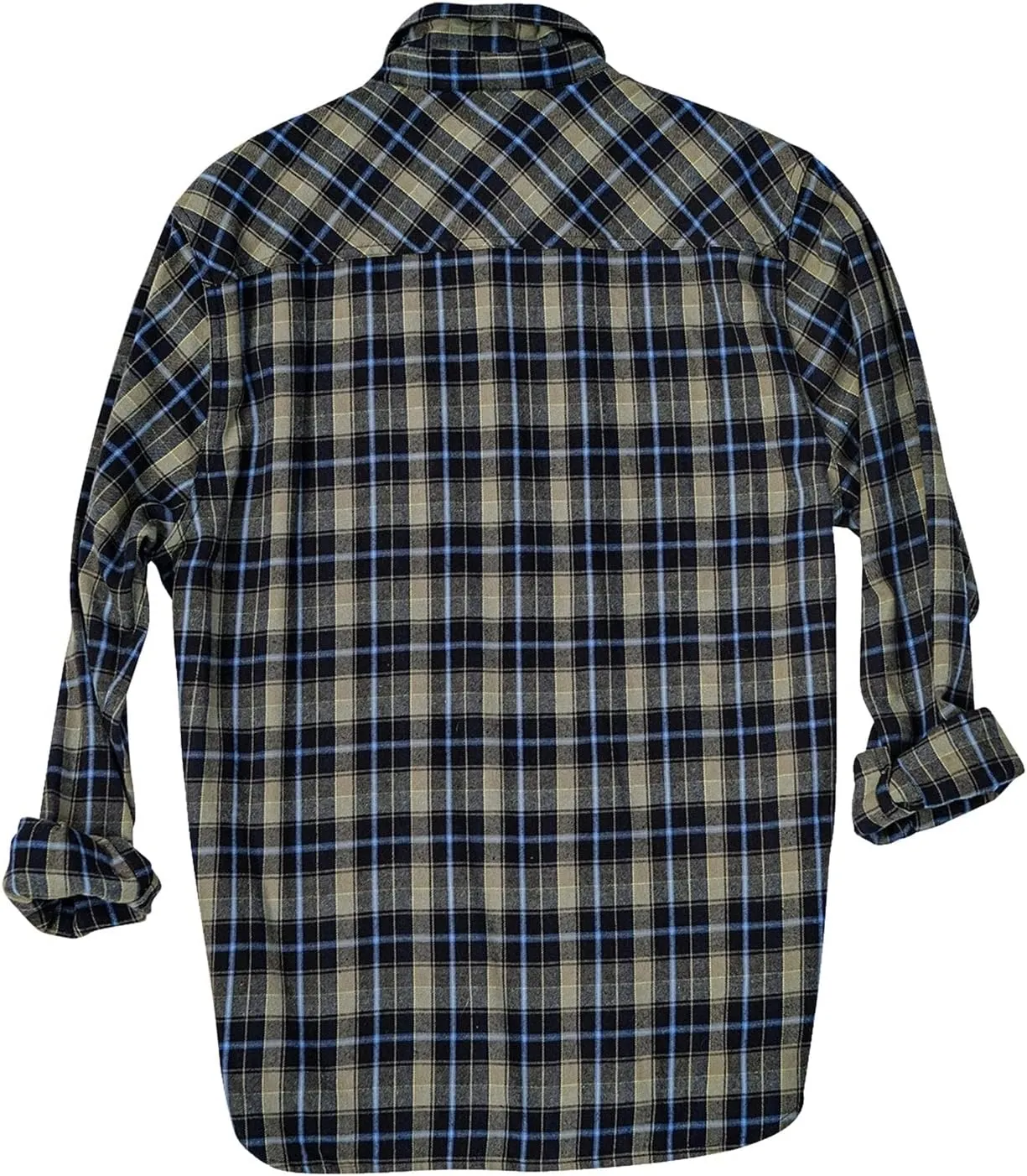 Cloudveil Flannels for Men, Mens Classic Flannel Shirt, Plaid Buckskin Midweight Checkered Long Sleeve Button Down Shirts