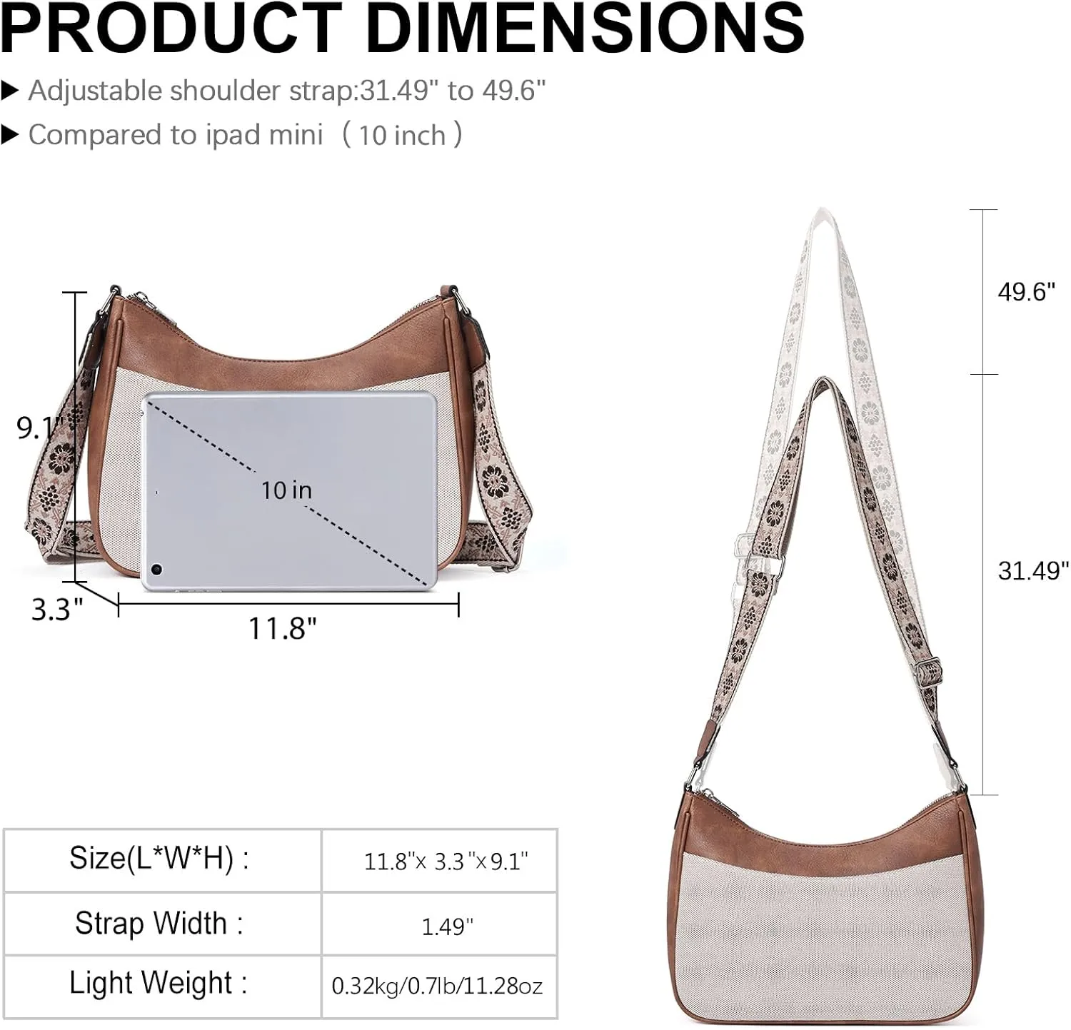 CLUCI Crossbody Bags for Women, Vegan Leather Shoulder Handbags, Purses for Women with Adjustable Wide Strap