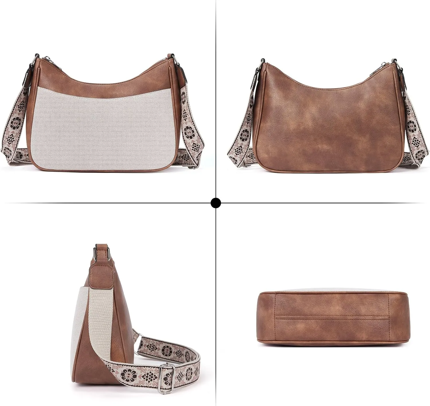 CLUCI Crossbody Bags for Women, Vegan Leather Shoulder Handbags, Purses for Women with Adjustable Wide Strap